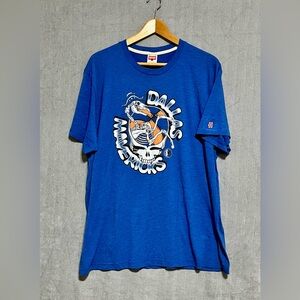 HOMAGE Blue NBA Dallas Mavericks x Grateful Dead Collaboration Graphic Tee
